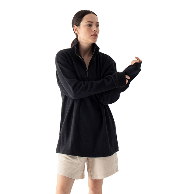 Hemp Women's Hoody Half Zip
